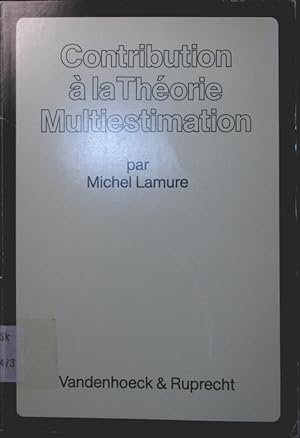 Bild des Verkufers fr Contribution  la thorie de la multiestimation zum Verkauf von Antiquariat Bookfarm
