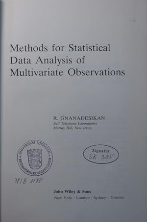 Image du vendeur pour Methods for statistical data analysis of multivariate observations mis en vente par Antiquariat Bookfarm