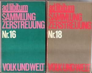 Seller image for ad libitum Sammlung Zerstreuung. Nr. 16 und 18. for sale by Leonardu