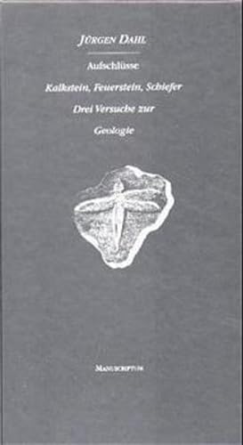 Image du vendeur pour Aufschlsse: Kalkstein, Feuerstein, Schiefer mis en vente par Antiquariat Armebooks
