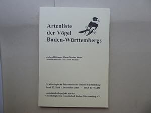 Artenliste der Vögel Baden-Württembergs. Ornithologische Jahreshefte für Baden-Württemberg Band 2...
