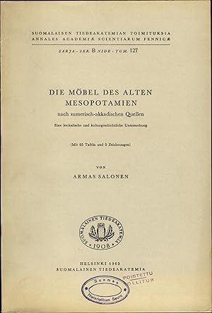 Bild des Verkufers fr Die Mbel des alten Mesopotamien nach sumerisch-akkadischen Quellen Eine lexikalische und kulturgeschichtliche Untersuchung zum Verkauf von avelibro OHG