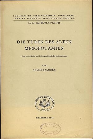 Bild des Verkufers fr Die Tren des alten Mesopotamien Eine lexikalische und kulturgeschichtliche Untersuchung zum Verkauf von avelibro OHG