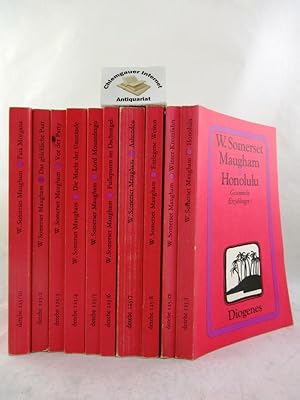 Bild des Verkufers fr Gesammelte Erzhlungen. ZEHN (10) Bnde. ( SO vollstndig) Honolulu. Fata Morgana. Entlegene Welten. Ashenden oder der britische Geheimagent. Fuspuren im Dschungel. Lord Mountdrago. Die Macht der Umstnde. Vor der Party. Das glckliche Paar. Winterkreuzfahrt zum Verkauf von Chiemgauer Internet Antiquariat GbR