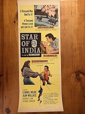 Seller image for Star of India Insert 1954 Cornel Wilde, Jean Wallace for sale by AcornBooksNH