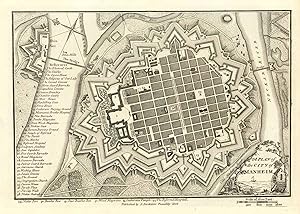 Stadtplan und Befestigungsplan mit Erklärungen ('A Plan of the City of Manheim').