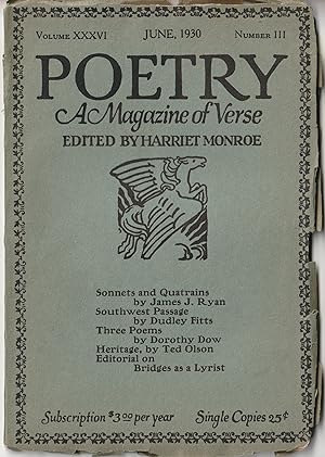 Poetry - A Magazine of Verse, Volume XXXVI, June 1930, Number III