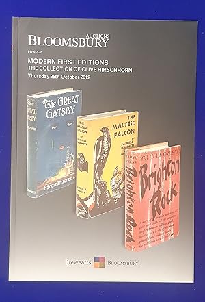 Seller image for Modern first editions. The collection of Clive Hirschhorn. [ Bloomsbury Auctions, auction catalogue, sale date: 25 October 2012]. for sale by Wykeham Books