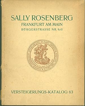 Versteigerungs-Katalog No. 63: Sammlung von Gold- und Silbermunzen und Medaillen mit vieten Selte...