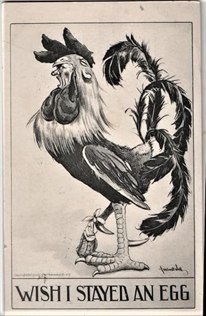 Seller image for rooster postcard Wish I Stayed an Egg for sale by Mobyville