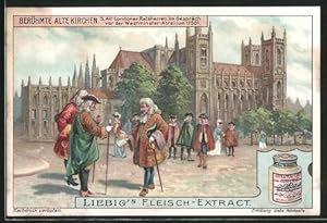 Bild des Verkufers fr Sammelbild Liebig, Serie: Berhmte Alte Kirchen, Bild 5, Alt-Londoner Ratsherren vor Westminster-Abtei um 1750 zum Verkauf von Bartko-Reher