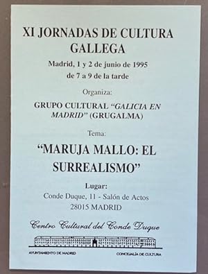Imagen del vendedor de Maruja Mallo: El Surrealismo. XI Jornadas de Cultura Gallega a la venta por Largine