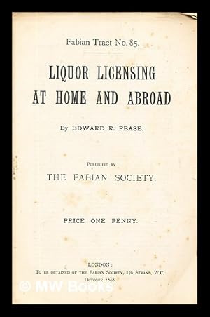 Imagen del vendedor de Liquor licensing at home and abroad a la venta por MW Books Ltd.