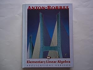 Image du vendeur pour Applications Version (Elementary Linear Algebra) mis en vente par Carmarthenshire Rare Books