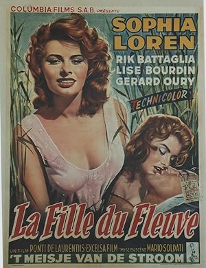 "LA FILLE DU FLEUVE" Réalisé par Mario SOLDATI en 1954 avec Sophia LOREN, Rik BATTAGLIA / Affiche...