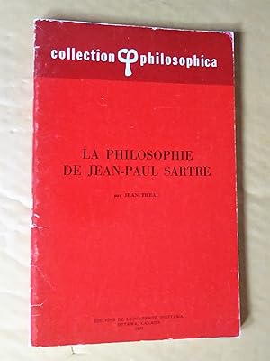 Imagen del vendedor de La philosophie de Jean-Paul Sartre a la venta por Claudine Bouvier