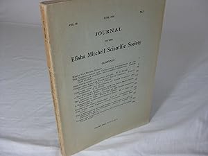 Image du vendeur pour JOURNAL OF THE ELISHA MITCHELL SCIENTIFIC SOCIETY, Vol.55, No.1, June 1939 mis en vente par Frey Fine Books