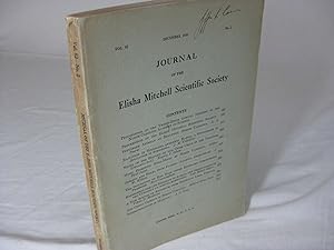Seller image for JOURNAL OF THE ELISHA MITCHELL SCIENTIFIC SOCIETY, Vol.52, No.2, December 1936 for sale by Frey Fine Books
