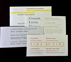 Seller image for Group of Ephemera comprising a Signed Four Quartets Card 1996 : plus Prospectus for Writ (2005) : plus A Letterpress Odyssey, an exhibition 2014 : and a 2003 Invitation Card (plus 3 other 'pastiche' or look-alike cards not designed at the Rampant Lions ). for sale by Adam Mills Rare Books