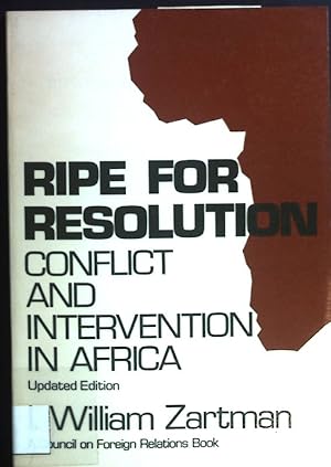 Immagine del venditore per Ripe for Resolution: Conflict and Intervention in Africa. venduto da books4less (Versandantiquariat Petra Gros GmbH & Co. KG)