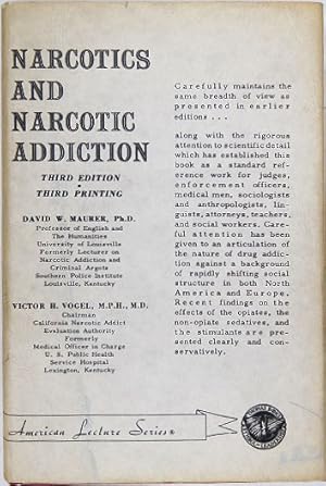 Bild des Verkufers fr Narcotics & Narcotic Addiction. 3rd Edition. zum Verkauf von Entelechy Books