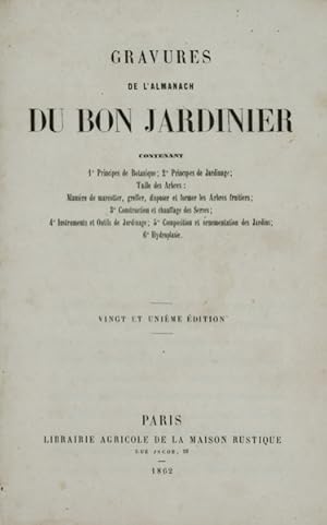 GRAVURES DE L'ALMANACH DU BON JARDINIER.