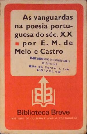 Seller image for AS VANGUARDAS NA POESIA PORTUGUESA DO SCULO VINTE. for sale by Livraria Castro e Silva