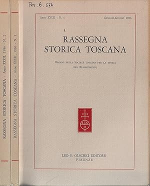 Bild des Verkufers fr Rassegna storica toscana anno XXXII 1986 Organo della Societ Toscana per la Storia del Risorgimento zum Verkauf von Biblioteca di Babele