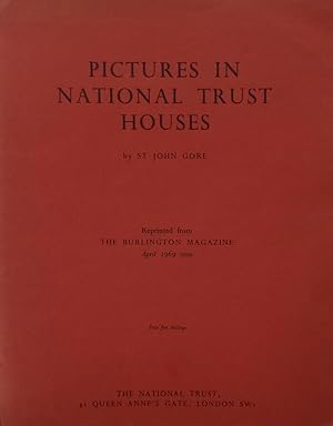 Bild des Verkufers fr Pictures in National Trust Houses Reprinted from The Burlington Magazine - April 1969 issue zum Verkauf von Biblioteca di Babele