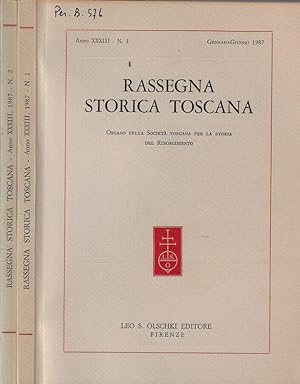 Bild des Verkufers fr Rassegna storica toscana anno XXXIII 1987 Organo della Societ Toscana per la Storia del Risorgimento zum Verkauf von Biblioteca di Babele