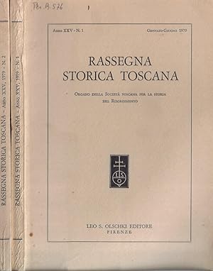 Bild des Verkufers fr Rassegna storica toscana anno XXV 1979 Organo della Societ Toscana per la Storia del Risorgimento zum Verkauf von Biblioteca di Babele