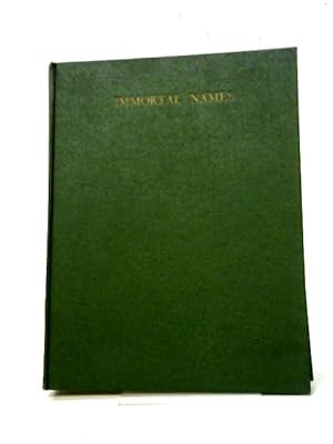 Imagen del vendedor de Immortal Names and Other Poems. a la venta por World of Rare Books