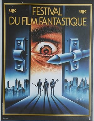 "FESTIVAL DU FILM FANTASTIQUE / UGC Paris 1980" Affiche originale entoilée / Offset par Laurent M...