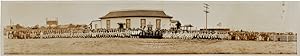 Seller image for PANORAMIC PHOTOGRAPH COMMEMORATING THE COMPLETION OF THE CHURCH ASSEMBLY HALL AND THE ENTRY OF THE BUDDHA TO THE SALINAS BUDDHIST CHURCH] for sale by William Reese Company - Americana
