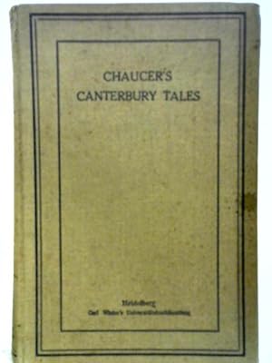 Bild des Verkufers fr Canterbury Tales Nach dem Ellesmere Manuscript mit Lesearten, Anmerkungen und einem Glossar zum Verkauf von World of Rare Books