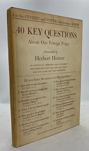 Seller image for 40 Key Questions About Our Foreign Policy Answered by Herbert Hoover for sale by Cleveland Book Company, ABAA