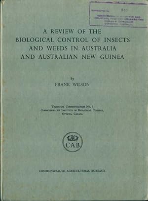 Immagine del venditore per A review of the biological control of insects and weeds in Australia and Australian New Guinea. venduto da Andrew Isles Natural History Books