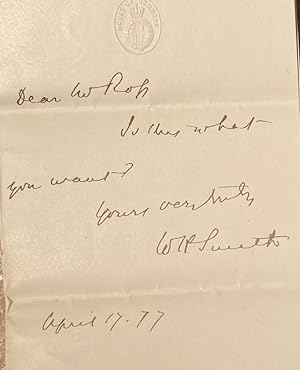 Hand-written signed note