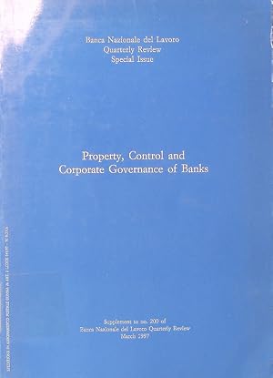 Immagine del venditore per Property, control and corporate governance of banks venduto da Antiquariat Bookfarm