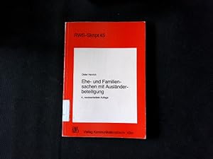 Seller image for Ehe- und Familiensachen mit Auslnderbeteiligung. (RWS-Skript). for sale by Antiquariat Bookfarm
