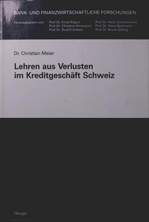 Bild des Verkufers fr Lehren aus Verlusten im Kreditgeschft Schweiz zum Verkauf von Antiquariat Bookfarm