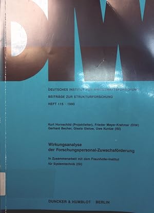 Seller image for Wirkungsanalyse der Forschungspersonal-Zuwachsfrderung for sale by Antiquariat Bookfarm