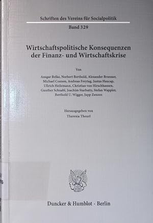Seller image for Wirtschaftspolitische Konsequenzen der Finanz- und Wirtschaftskrise for sale by Antiquariat Bookfarm