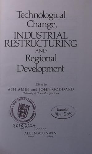 Immagine del venditore per Technological change, industrial restructuring and regional development venduto da Antiquariat Bookfarm