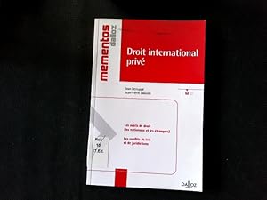 Bild des Verkufers fr Droit international prive. zum Verkauf von Antiquariat Bookfarm