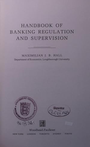 Seller image for Handbook of banking regulation and supervision for sale by Antiquariat Bookfarm