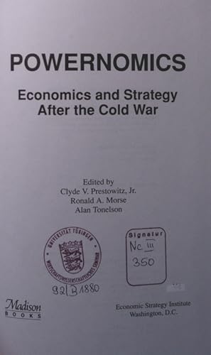 Bild des Verkufers fr Powernomics economics strategy after the cold war zum Verkauf von Antiquariat Bookfarm