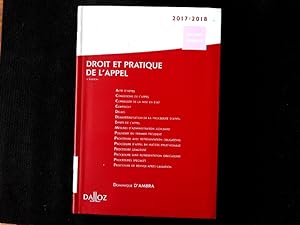 Seller image for Droit et pratique de l'appel 2017 / 2018. for sale by Antiquariat Bookfarm