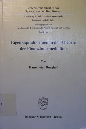 Seller image for Eigenkapitalnormen in der Theorie der Finanzintermediation for sale by Antiquariat Bookfarm