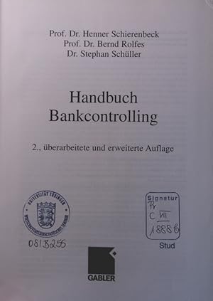 Seller image for Handbuch Bankcontrolling for sale by Antiquariat Bookfarm